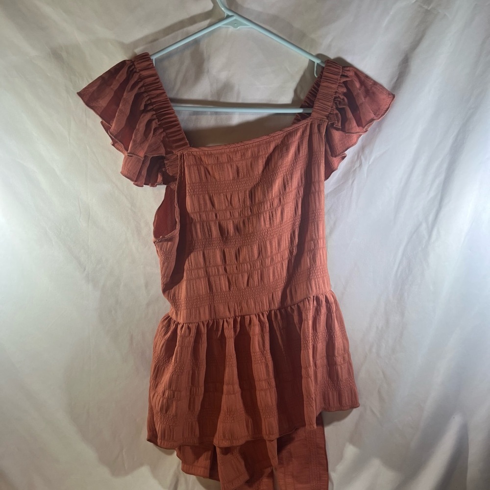 SHEIN Terracotta Off-Shoulder Dress